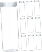 Sosoport 10Pcs Transparent Coin Storage Tubes Coin Collecting Holder for Coins Easy Open Design Protects Against for Coin Collection and Display