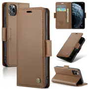 CaseMe iPhone 11 Pro Folio Wallet Case Cover Apple Side Closure 11Pro [Brown]