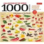 CHILE PEPPERS - 1000 PIECE JIGSAW PUZZLE: FINISHED PUZZLE SIZE 29 X 20 INCH (74 X 51 CM); A3 SIZED POSTER