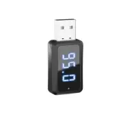 Car Bluetooth 5.3 FM02 Mini USB Transmitter Receiver with LED Display Handsfree