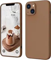 iPhone 13 Mini Silicone Case, iPhone 13 Mini Ultra Thin Slim with Microfibre, Scratch-Resistant All-Round Protective Case for iPhone 13 Mini Brown
