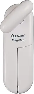 Culinare C10015 MagiCan Tin Opener | White | Plastic/Stainless Steel | Manual Can Opener | Comfortable Handle for Safety and Ease