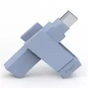 iXflash 256GB Backup Flash Drive USB A & USB C for iPhone iPad & Computer Blue