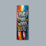 Read More Worry Less abstract Laminated Bookmark Gift for book lovers
