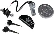 CACNPDPHZH Motorcycle 2 Wire Ignition Switch Lock+Fuel Gas Tank Cap Cover+Storage Box Lock Fit for Honda RR150WH150-2 SDH150-F KZG Spare Parts
