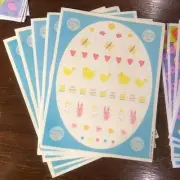 5 Sheets Hallmark Easter Mini Stickers Flowers Bunny Spring Chick Butterfly