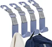 Car Seat Hooks | Car Back Seat Headrest Hooks | Adjustable Bag Hanger Holder, Backseat Organizer Vehicle Accessories for Handbag Clothes Coats Hats