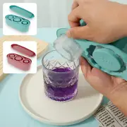 2 Pcs Ice Cube Tray for Tumbler Cup Silicone Ice Cube Molds with Lid and grhga