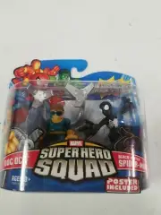 2007 Marvel Super Hero Squad Hasbro Black Suited Spider-Man & Doc Ock NIP