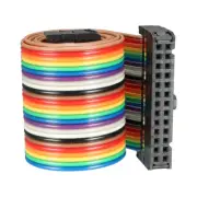 Ribbon Cable IDC Rainbow with F/F C Type, [for Displayed Projects] - 26" 16 Pins