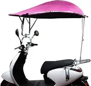 Scooter Rainproof Cover - Double-Layer Umbrella Cloth, More Sun Protection from Rain, 360-degree Rotating Front, Universal Electric Motorcycle Sunshade - Used for Wind and Rainproof,Pink