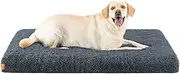FEANDREA PGW214G02 Dog Bed Plush Dog Bed Sofa for Pets Removable and Washable Cover XXL for Large Dogs 122 x 74 x 10 cm Dark Grey
