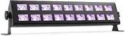 Beamz BUV293 UV LED Bar, 2x9 UV 3W LEDs, Low-Profile, Lightweight, Wide Coverage, Low Power, Ideal for Stages, Clubs, Bowling, and Roller Rinks