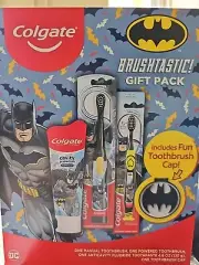Colgate 1 Batman Electric Toothbrush 1 Batman Manual Toothbrush +Paste + BatCap