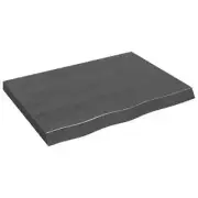 NNEVL Wall Shelf Dark Grey 80x60x(2-6) cm Treated Solid Wood Oak