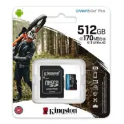 Kingston Canvas Go Plus 512GB microSDXC microSD Card Flash Memory Card SDCG3/512