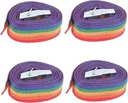 KONTONTY 4pcs Adjustable Ratchet Straps Cargo Lashing Straps for Secure Tie Down of Luggage Surfboards and Equipment Rainbow Colors