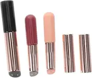 ADOCARN 3pcs Professional Nail Brushes Uv Applicator Nail Art Brushes Light Manicure Powder Supplies Tool Silicone Lip Applicator Copper Aluminum