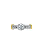 Diana M. Fine Jewelry Platinum & 18K 1.11 ct. tw. Diamond Ring