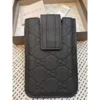 在飛比找蝦皮購物優惠-［二手皮件］GUCCI 黑色iPhone 4/4S手機套 古