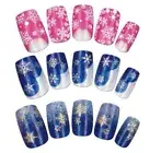 Christmas 3D Nail Art Stickers Snowflakes Snowmen Bows Angels French Gel Polish