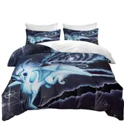 Space Galaxy Dragon Soaring through the Cosmos Quilt Cover