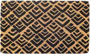 Block Print 100% Coir Doormat - 45 x 75cm - Entry Mat, Welcome Mat, Door mat, Non Slip, Anti Slip, Front Door, Waterproof, Durable