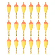 20pcs Fishing Float Bobbers Hard ABS Oval Stick Spring Slip Bobber, Orange