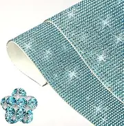 Bling Crystal Rhinestones Sticker Sheets,DIY Car/Nail/Home/Phone/Accessories Decoration Sticker,Self-Adhesive Glitter Rhinestones Crystal Gem Stickers for Gift Glass Party Decor (12000 Aquamarine）