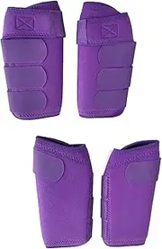 Lljsszr Adjustable Horse Leg Guards Set for Outdoor Riding, Purple, 30cm