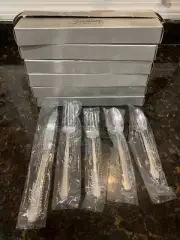 Gotham Calais Frosted 5 Piece Place Setting ~ Stainless ~