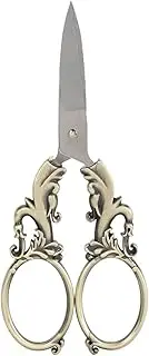Baxnore Stainless Steel Craft Scissors, 5in Small Embroidery Scissors for Sewing Quilting Fabric Trimming Ergonomic Handle (Bronze)