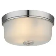 Lexington Series Satin Nickel 3 Light Flush Mount Ceiling Fixture #20-9229