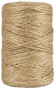 3mm Twine, 328 Feet Garden Twine Heavy Duty 3Ply Natural Jute String for Arts, Crafts, Gift Wrapping and Climbing Plants (Brown)