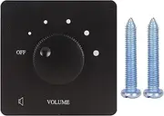 Home Wall Mount Volume Control, Professional 5 Gear Tuning Knob, Wall Speaker Volume Control Channel Speaker Controller(Black)