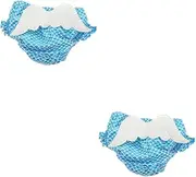 [WRITWAA] Swimming Trunks Decoration Cold Water Bucket Ice Bucket Spring Hinges Leakproof Diapers Sequin Boy Suspender Air Hinges Tatami Hinges Neon Hat Sky-blue Polyester