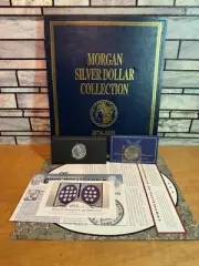 Morgan Silver Dollars Coin Starter Kit Album 1878-1921, 2 Coins, Ship Daily USPS