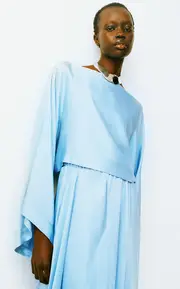 [BONDI BORN] Como Twill-Satin Kimono Top
