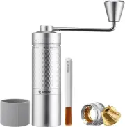 Manual Coffee Grinder, Hand Capacity 25g with Seven Silver