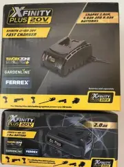 ALDI Xfinity 20V LI-ION 2.0Ah Battery & Fast Charger FERREX Gardenline Kit Set