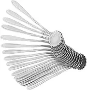 ABOOFAN 20pcs Stainless Steel Tableware - Sunflower Design Stirring Spoons, Coffee Sugar Tea Dessert Spoons for Espresso, Ice Cream, Cake, Silver
