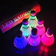 LED Badminton Shuttlecocks Nylon Dark Night Glow Badminton Ball Lighting for ...