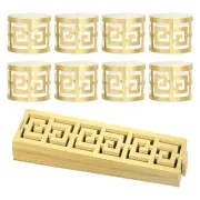 Gold Napkin Rings Set of 50, Paper Napkin Ring, Geometric