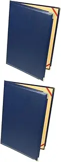 VILLFUL 2pcs Portfolio Folder for Documents Business Folder Holder Easy to Carry Office Supply Large Size Strong Durability