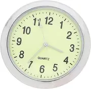 Car Quartz Clock Time Clock Dashcams for Cars Mini Round Clock Car Mini Clock Automotive Car Clock Car Clocks for Dash Clock Small Vehicle Clock Truck Clock Tiny Clock Silver Steel iplusmile