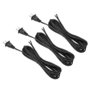 12 Feet Lamp Cord, 3 Pack SPT-2 18AWG UL Listed Power Wire, Black