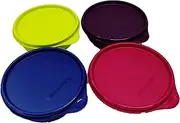 Aspiration's Tupperware Buddy Bowl Plastic Container Set, 300ml (Set of 4)(Color May Vary As Per Availability) with Free Soft Cotton Handkerchief (1 Pc) (Any Color)
