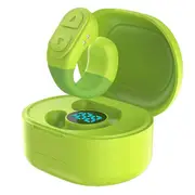 Scrolling Ring Remote Bluetooth Page Turner Clicker with Digital Charging Case for IOS Android Phone-Green
