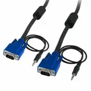 PRO2 10M VGA to VGA Cable with 3.5mm Stereo Audio Jack Plug