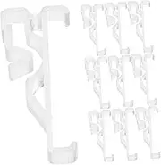 Garneck 12pcs Valance Clips for Horizontal Blinds Easy Installation Hidden Retainer Holder for Window Shades Compatible with Curved Slats for Home and Office